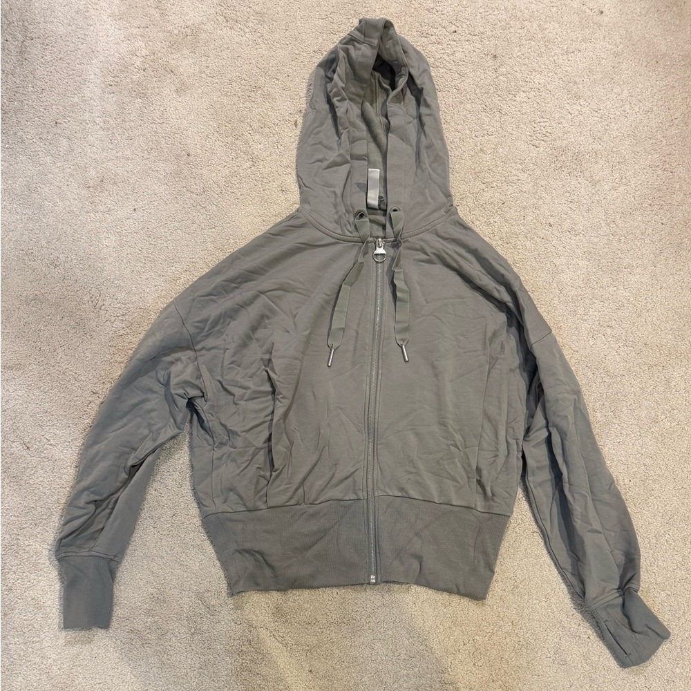 Athleta Green Zip-Up Hoodie